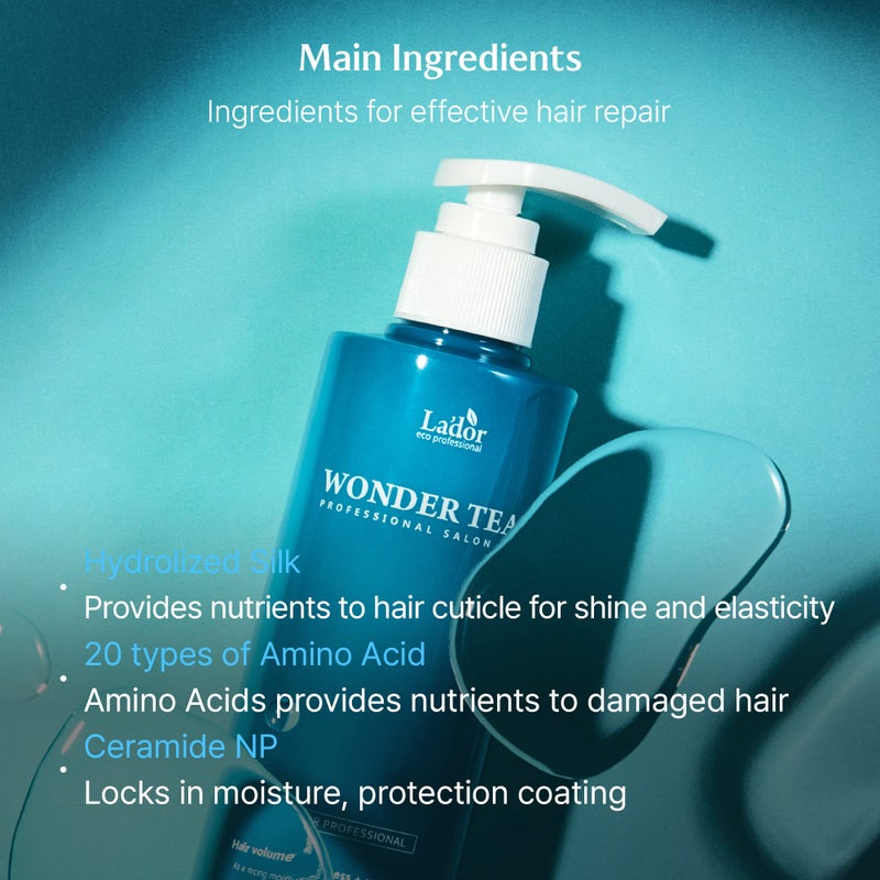 Lador LA'DOR LADOR Wonder Tear Deep Conditioning Treatment Mask for Dry Damaged Hair - Moisturizing & Hydrating Protein Keratin Growth Conditioner for Color Treated, Frizzy, Curly Hair 8.45 Fl Oz Korean - Image 2